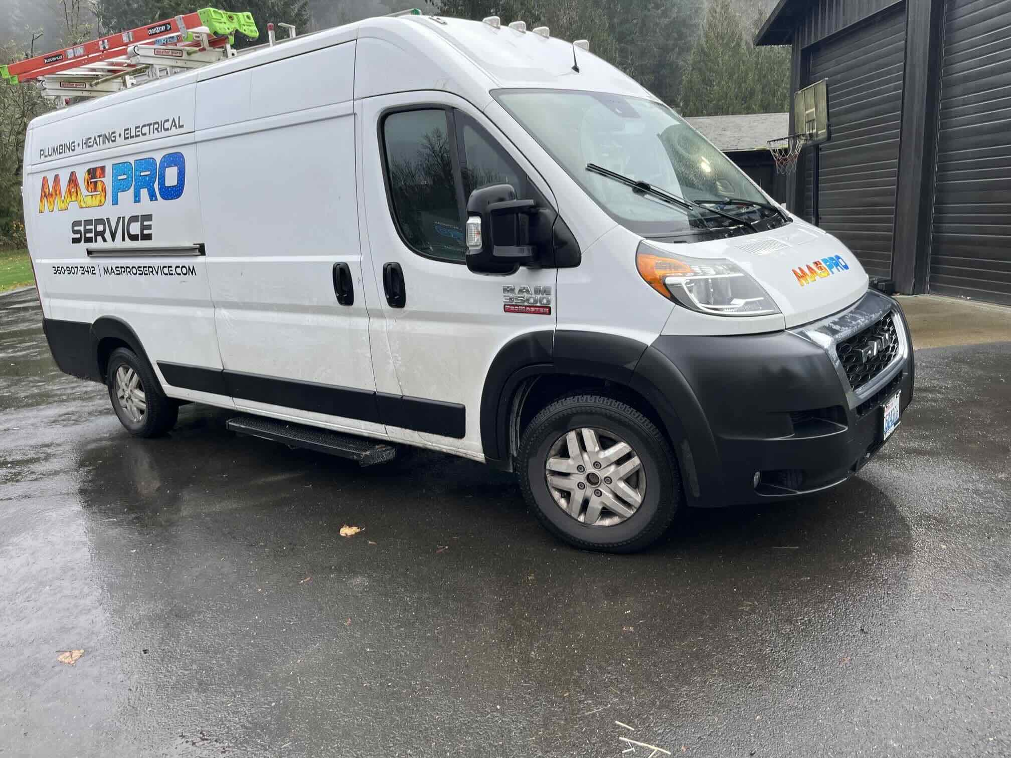 MAS Pro plumber working on a residential install in Vancouver, WA